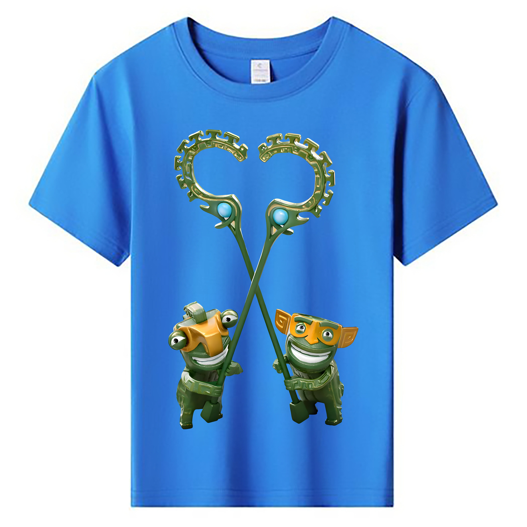 （画像用） Ne Zha 2 ナタ 魔童の大暴れ 綿100％キッズTシャツ（フロントプリント）